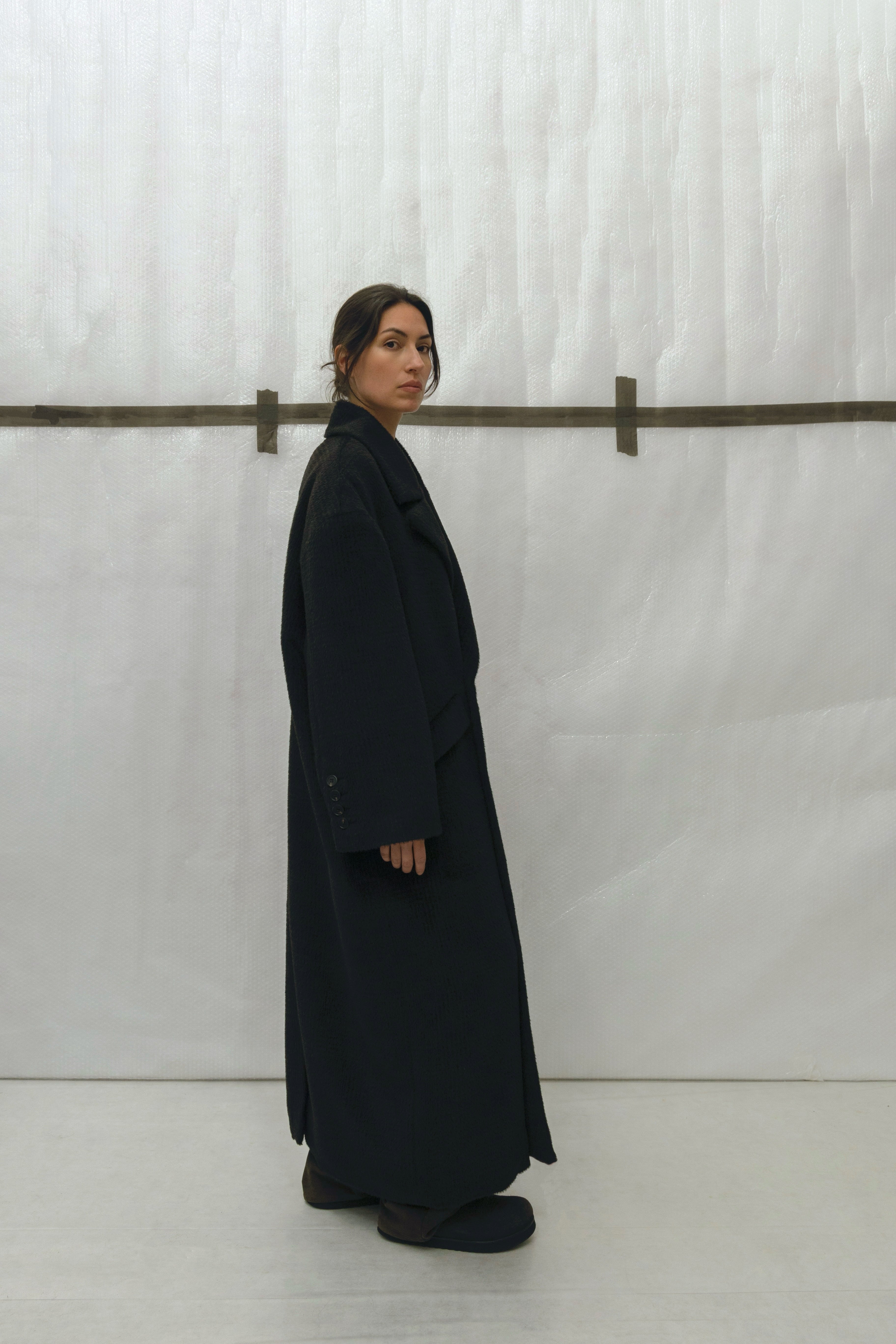 Double-Breasted Oversized Coat