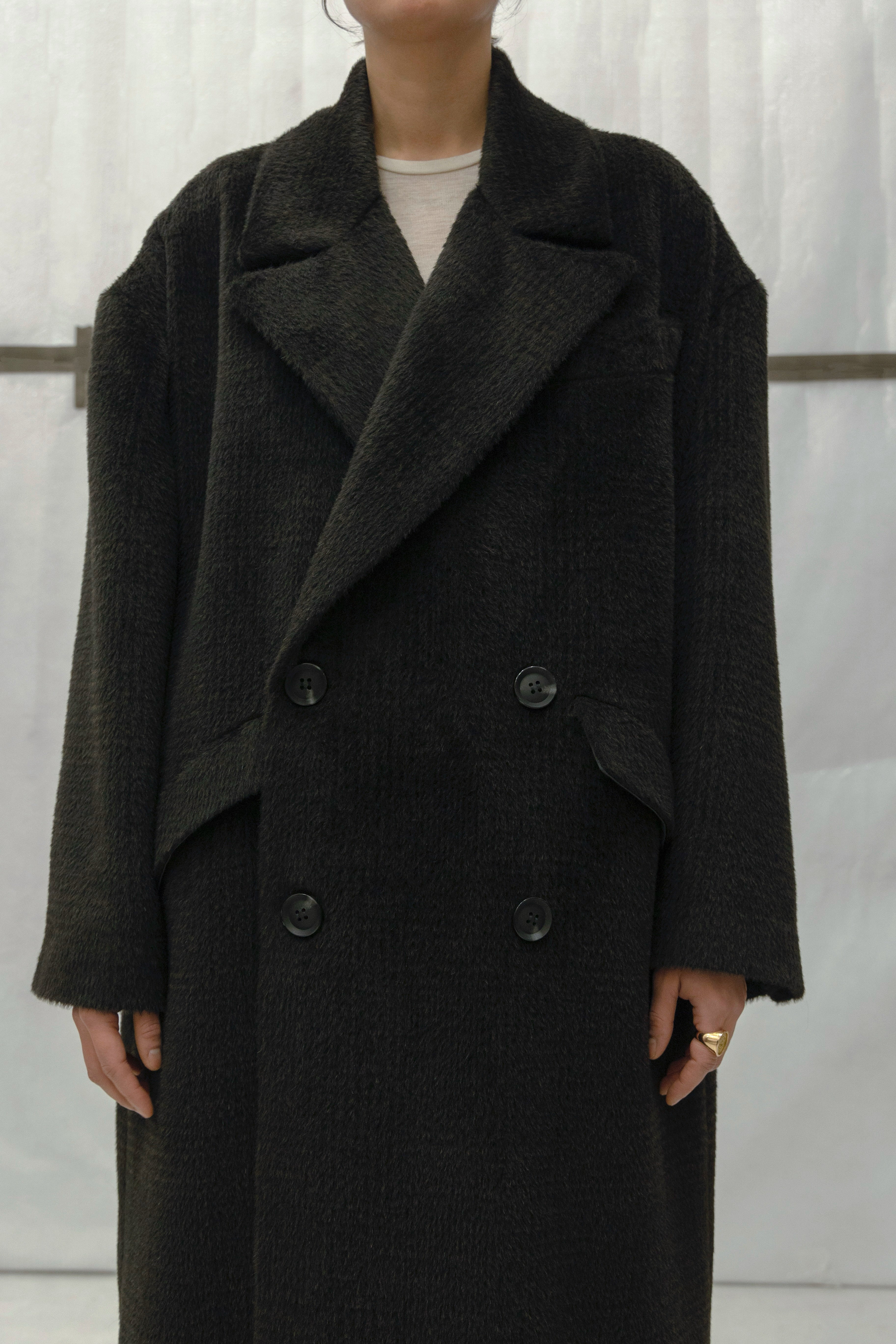 Double-Breasted Oversized Coat