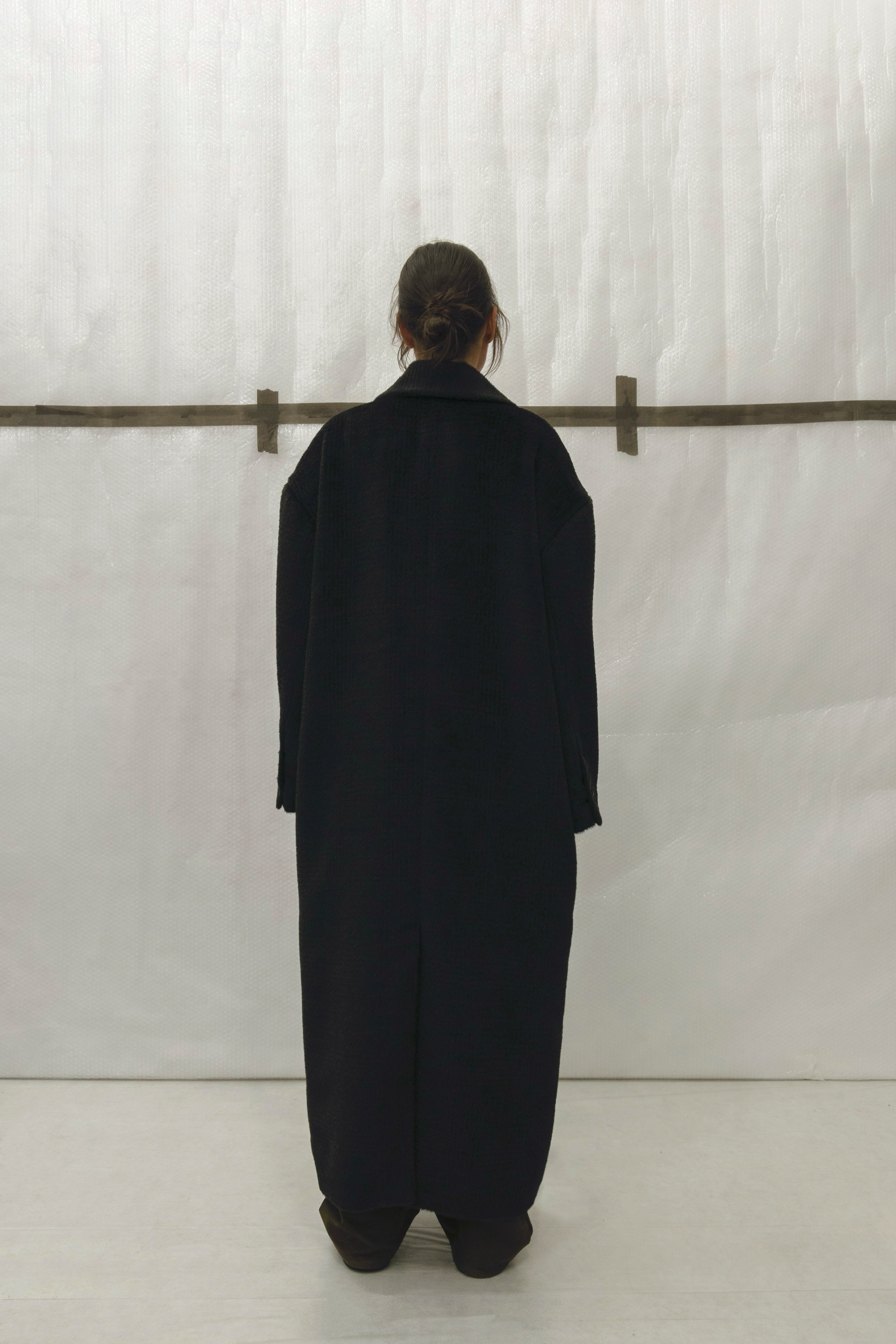 Double-Breasted Oversized Coat