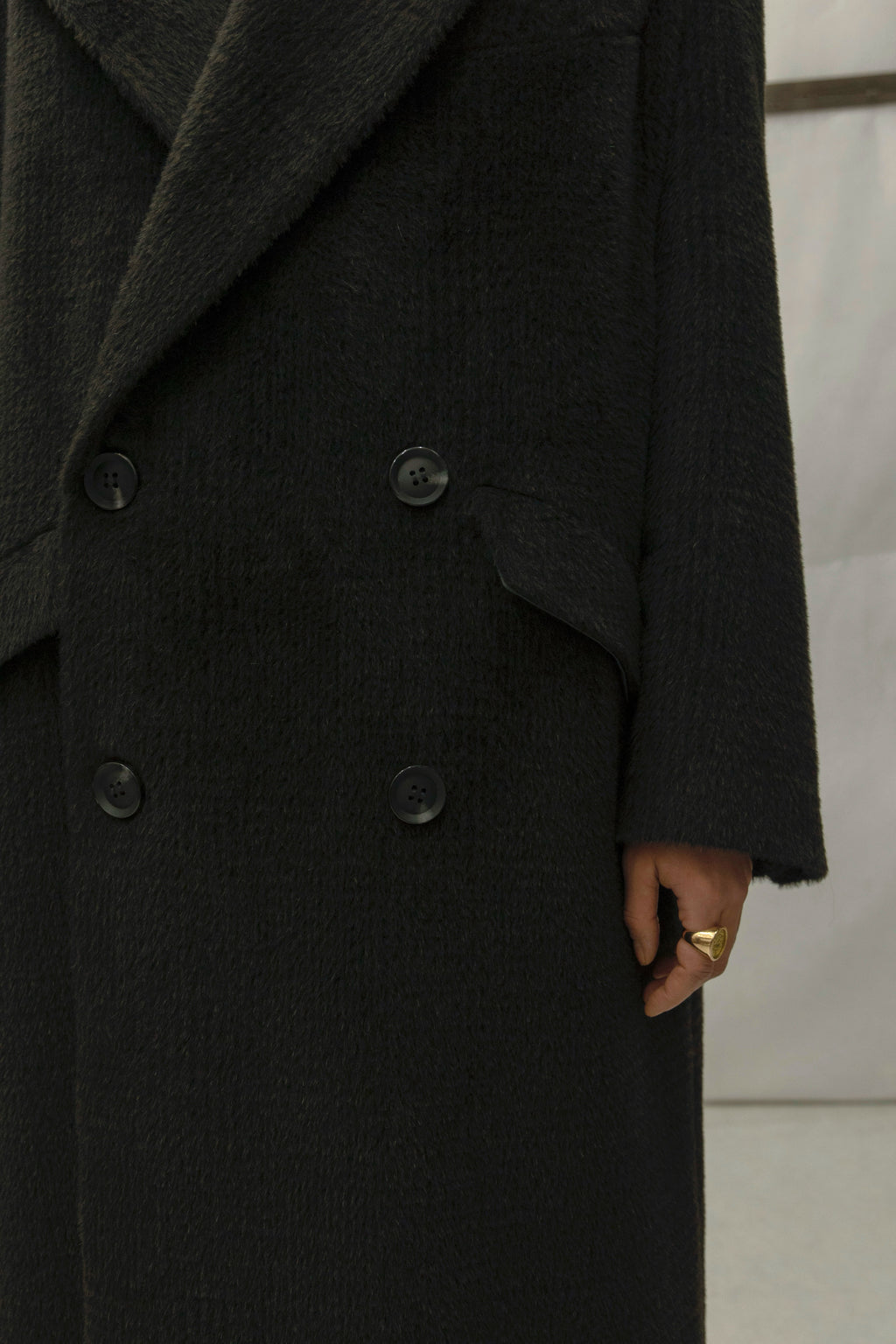 Double-Breasted Oversized Coat