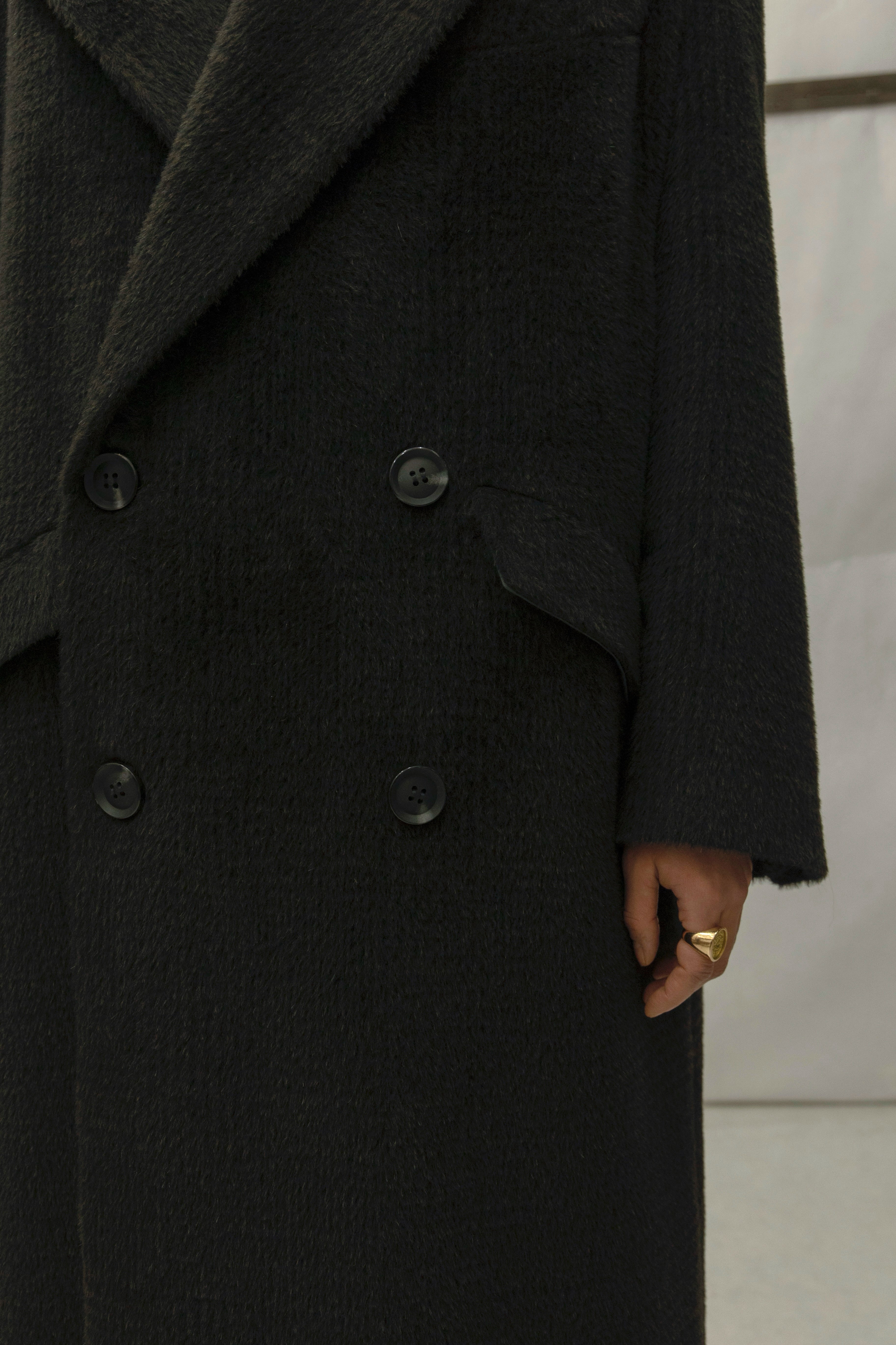 Double-Breasted Oversized Coat