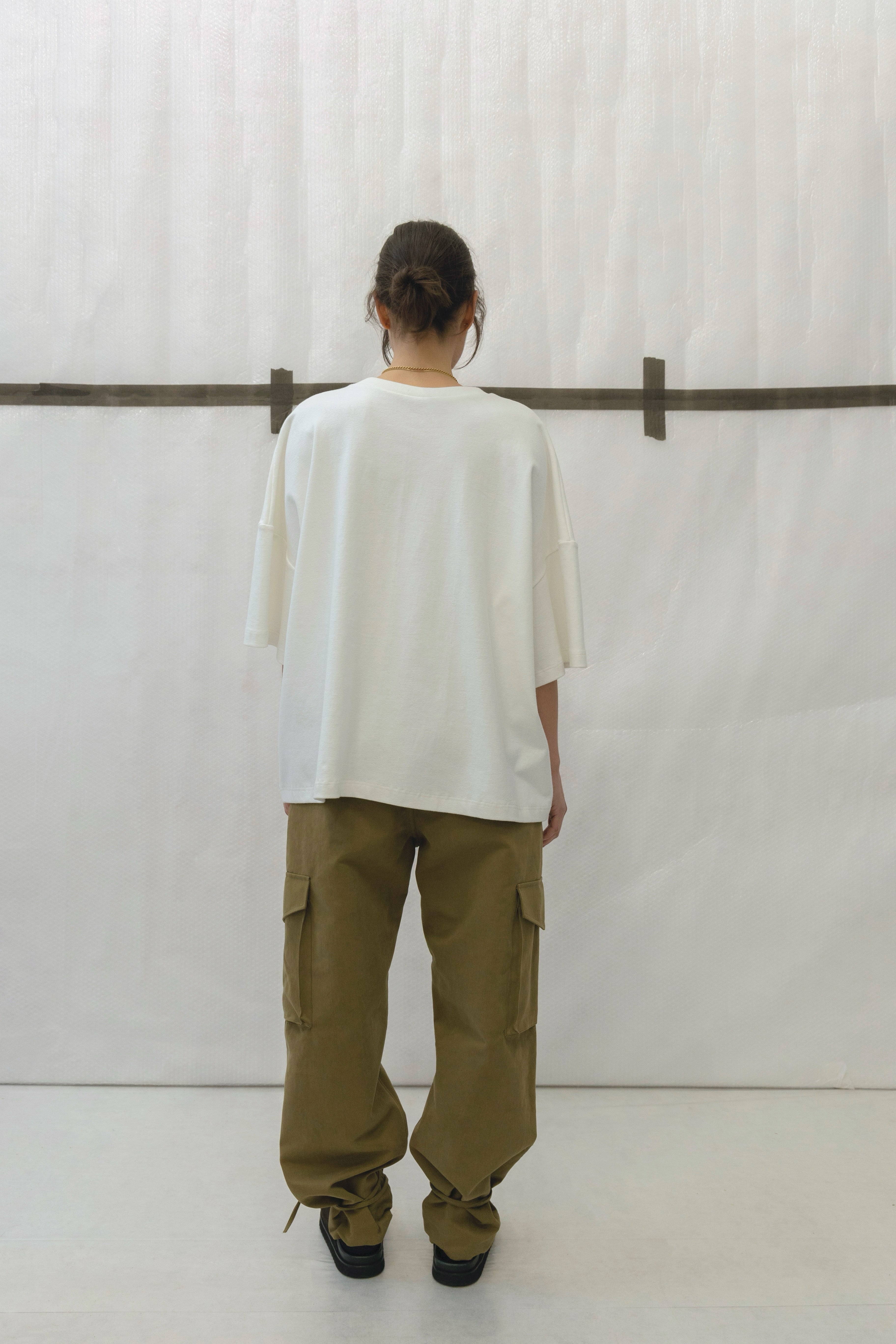 Classic ribbed sweater with short sleeves