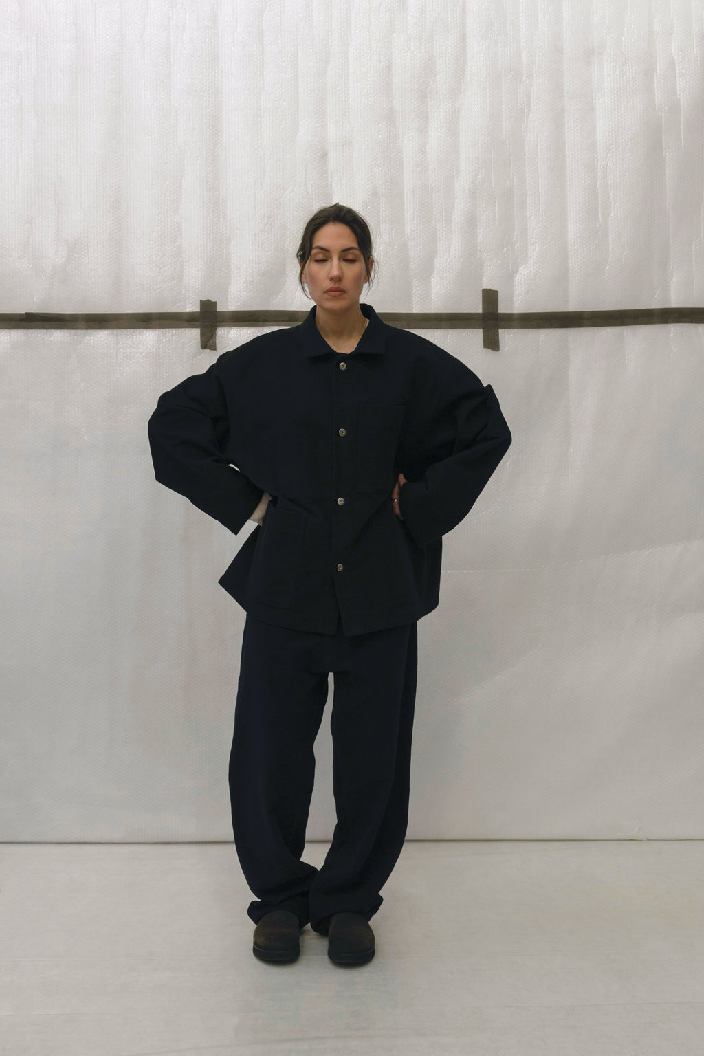 Oversized Work Jacket in Heavy Moleskin