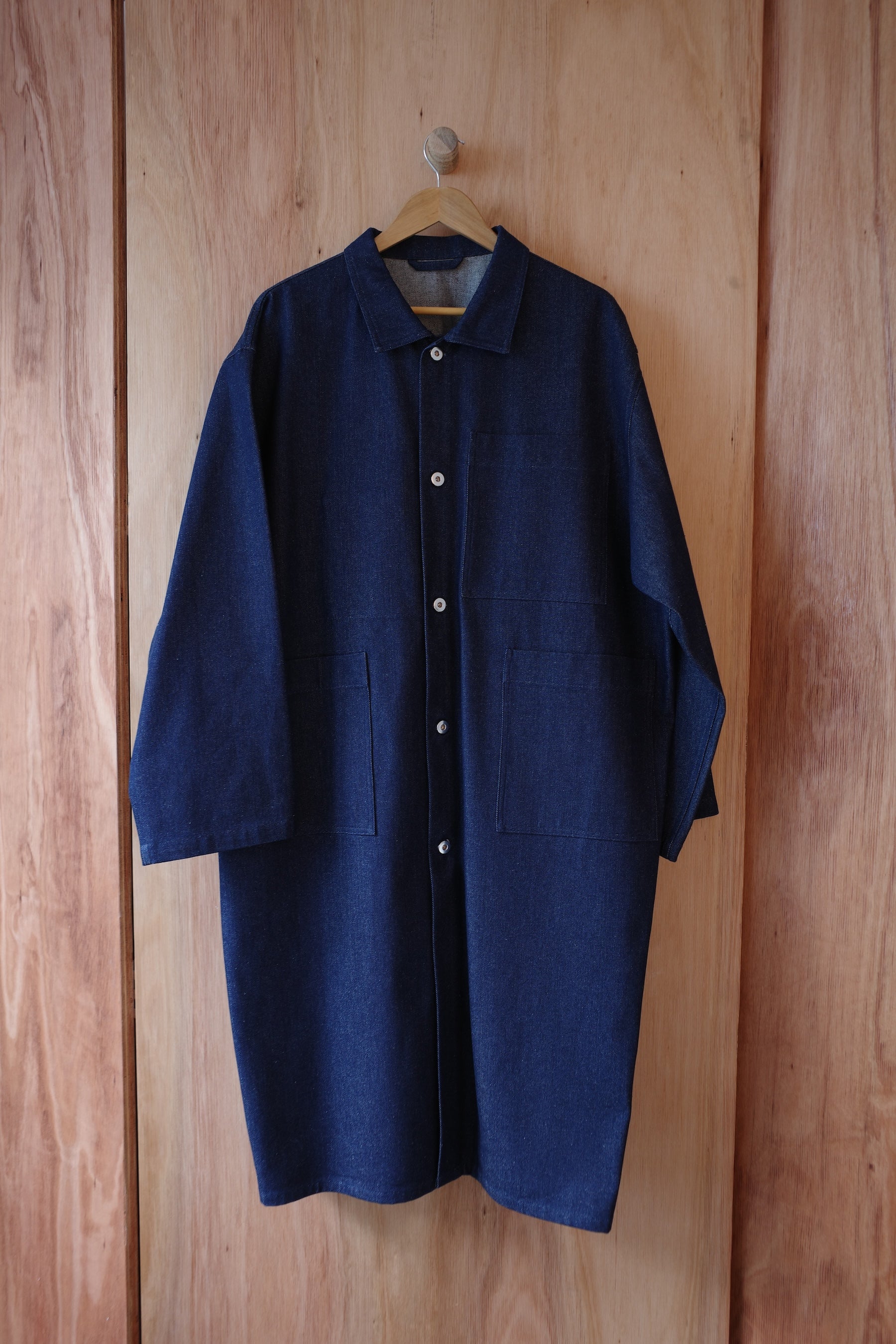 Oversized Work Coat in Denim